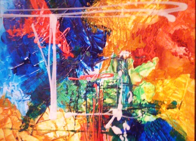 Abstract acrylic paintings